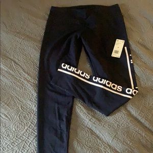 Navy blue adidas leggings. M but run like sm
